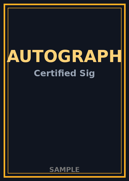 Autograph — Certified Sig